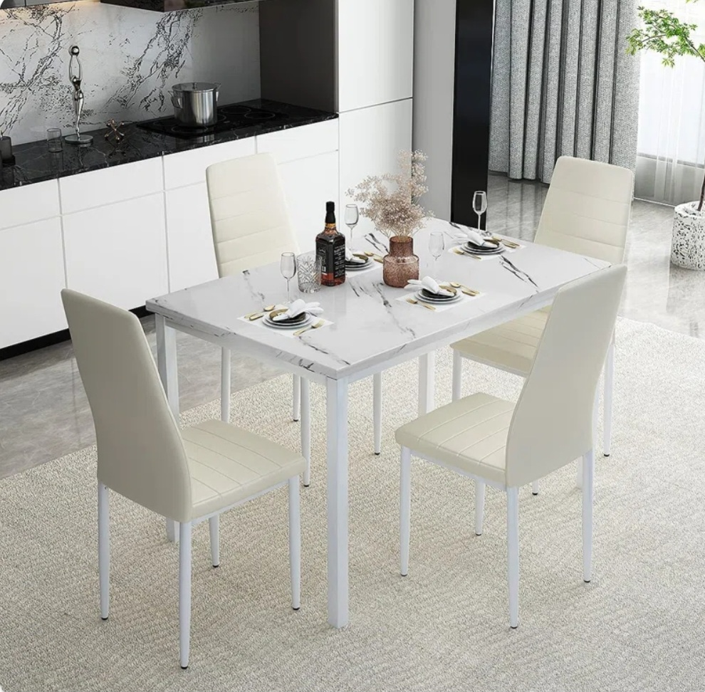 [New] Gorgeous Marble Dining Table for 4 people thumbnail