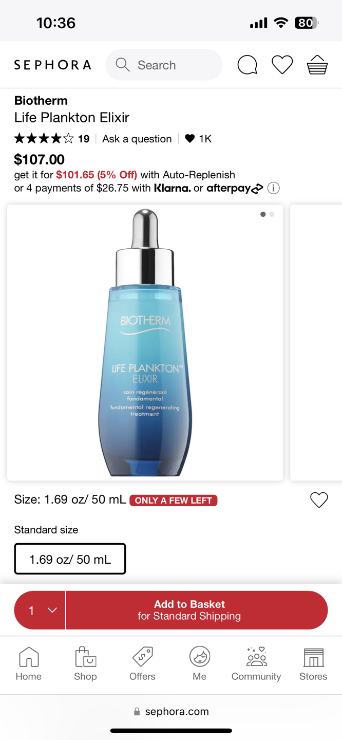 Biotherm Life Plankton Elixir Serum - brand new! thumbnail