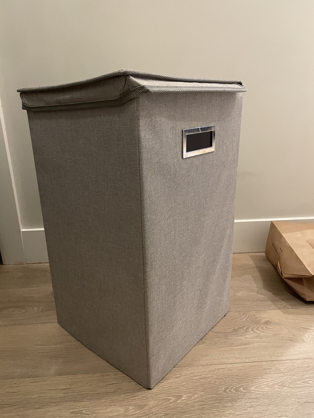 Fabric hamper with cover