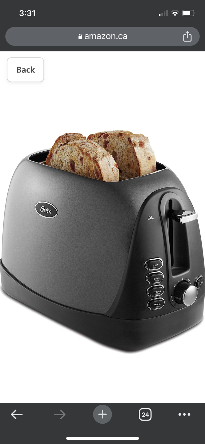 Oster 2 slice Toaster in Grey thumbnail