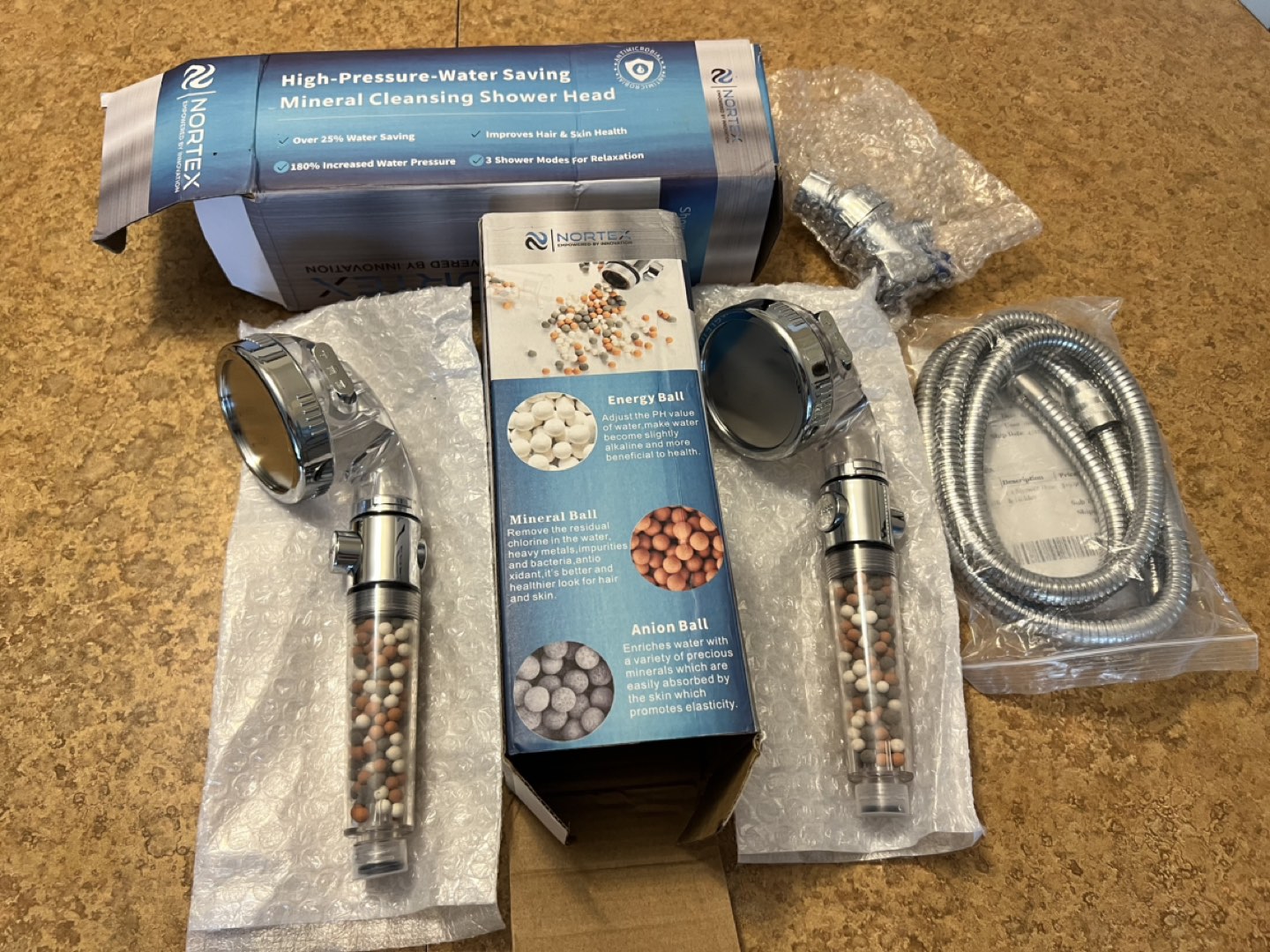 Nortex - (2) Shower Head with Shower Hose and Holder ⬆️ image indicator(2)