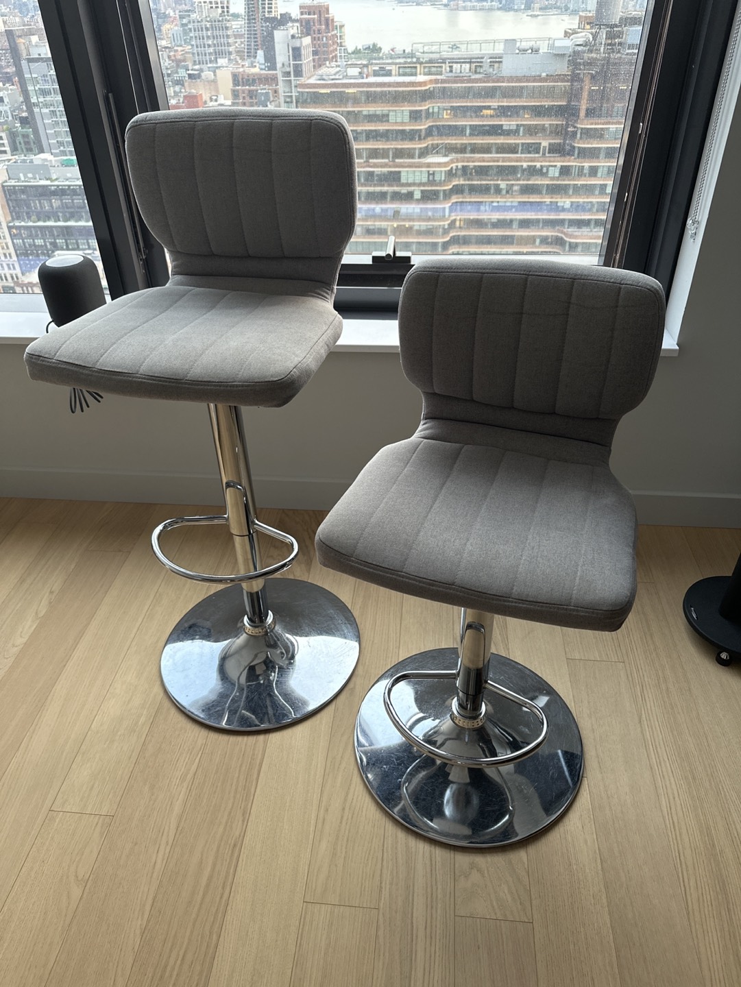 Rouillard Swivel Adjustable Height Bar Stool (2 items)