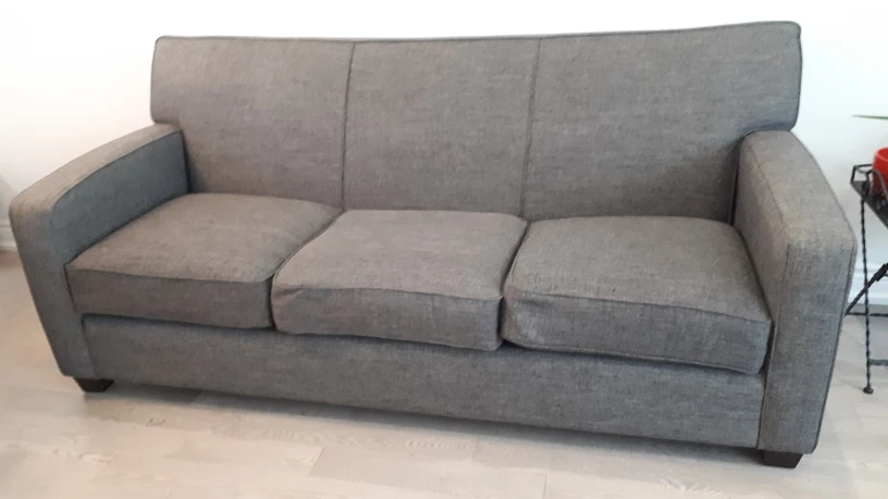 Chenille Upholstered Three Seater Sofa