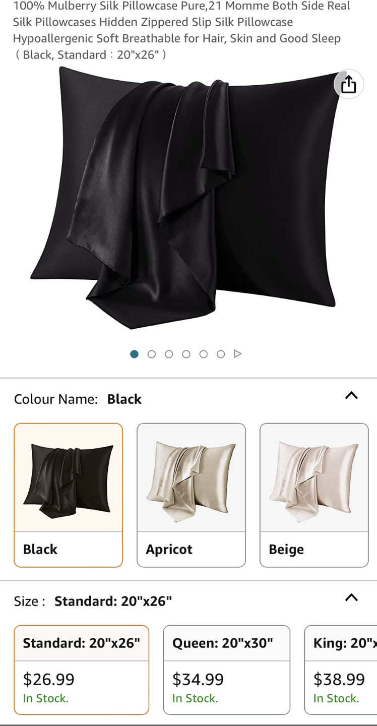 Satin/Silk pillowcases (x2)