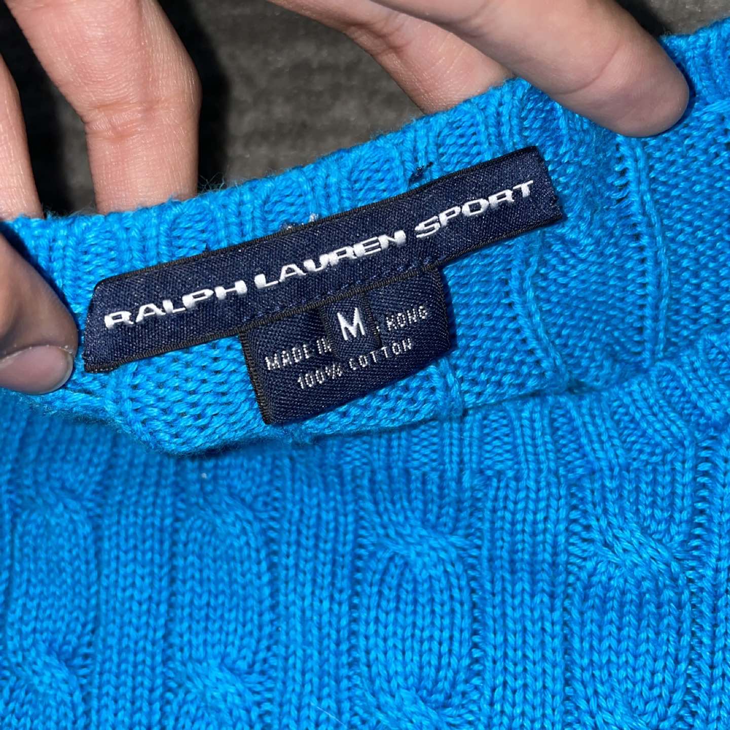 Ralph Lauren Blue Knitted Sweater Cardigan Top - photo 2