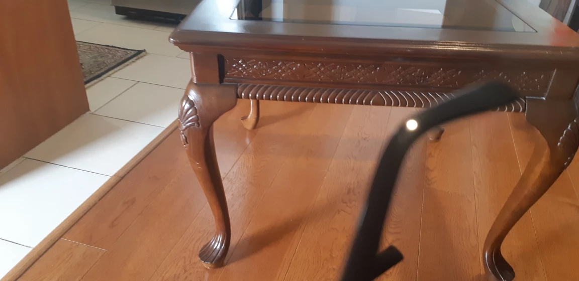 Square Walnut Wooden Coffee Table image indicator(3)