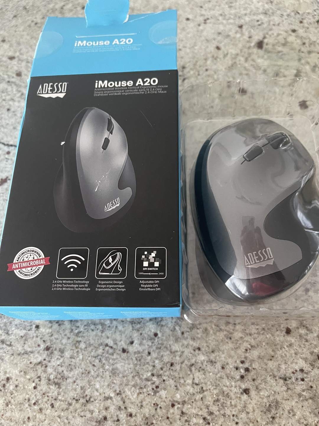 Adesso IMOUSE A20 Antimicrobial Wireless Vertical Ergonomic thumbnail