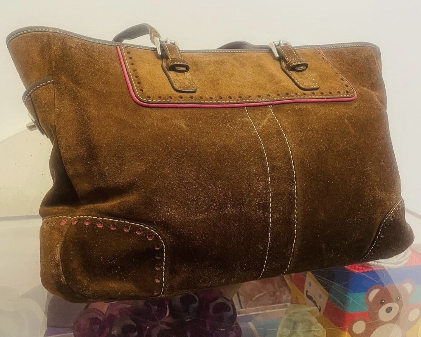 Coach Limited Edition Hampton Cho.Brown Suede & Leather Tote Bag - photo 4