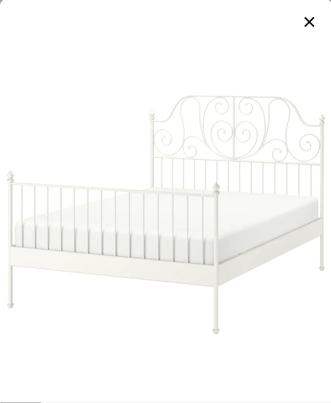 Bed frame (Queen) , white,  - photo 4