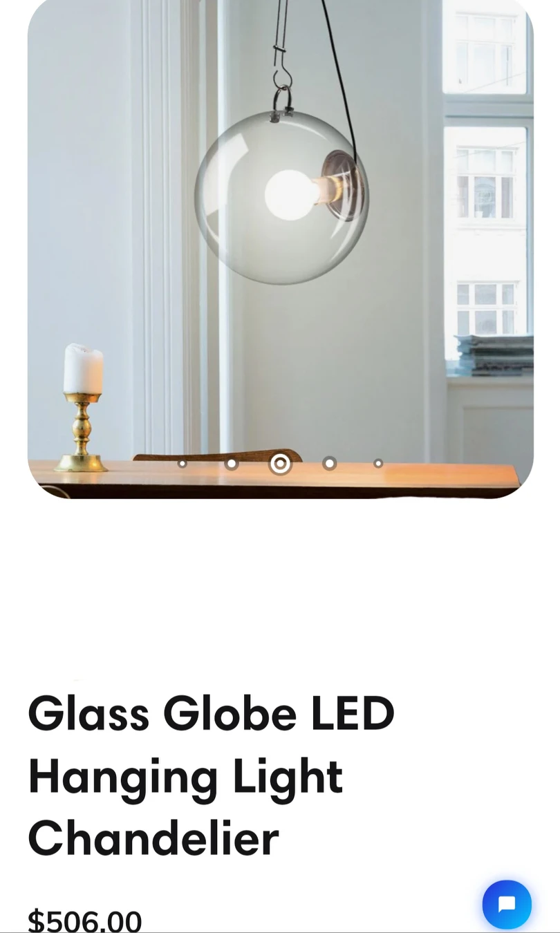 Glass Globe LED Hanging Light Chandelier thumbnail