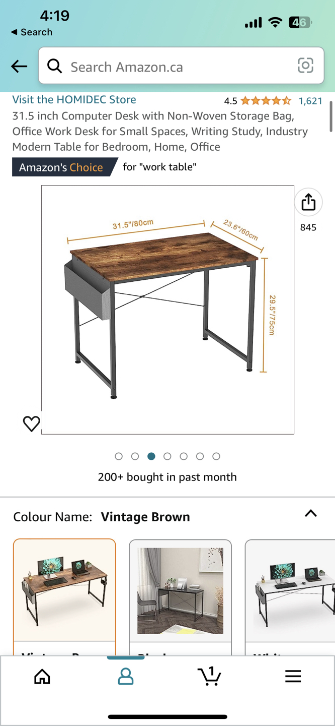 Work desk 31.5”