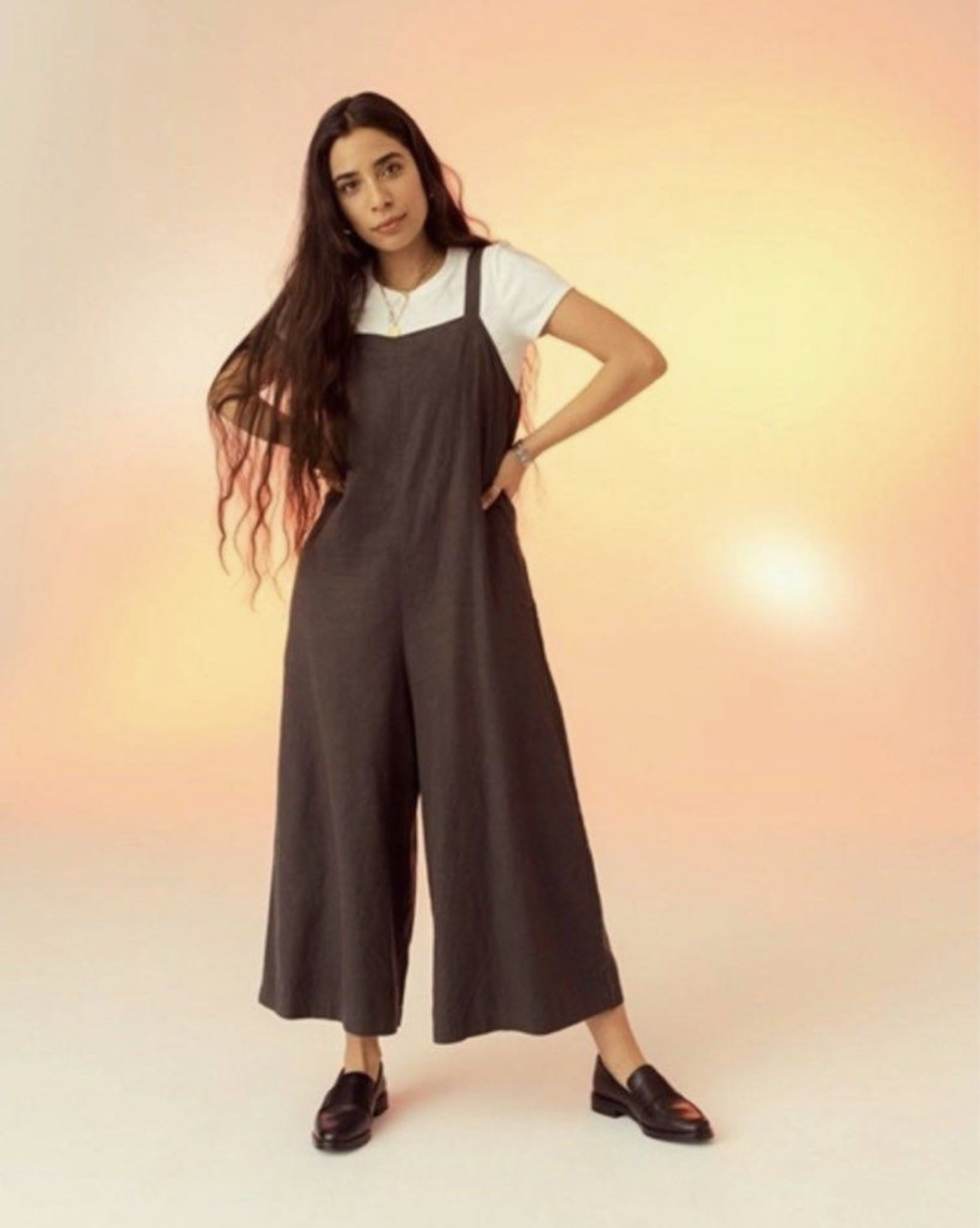 UNIQLO Linen Blend Wideleg Jumpsuit - photo 3