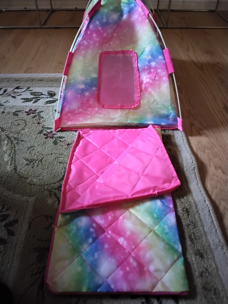American Girl camping tent and sleeping bag - photo 2