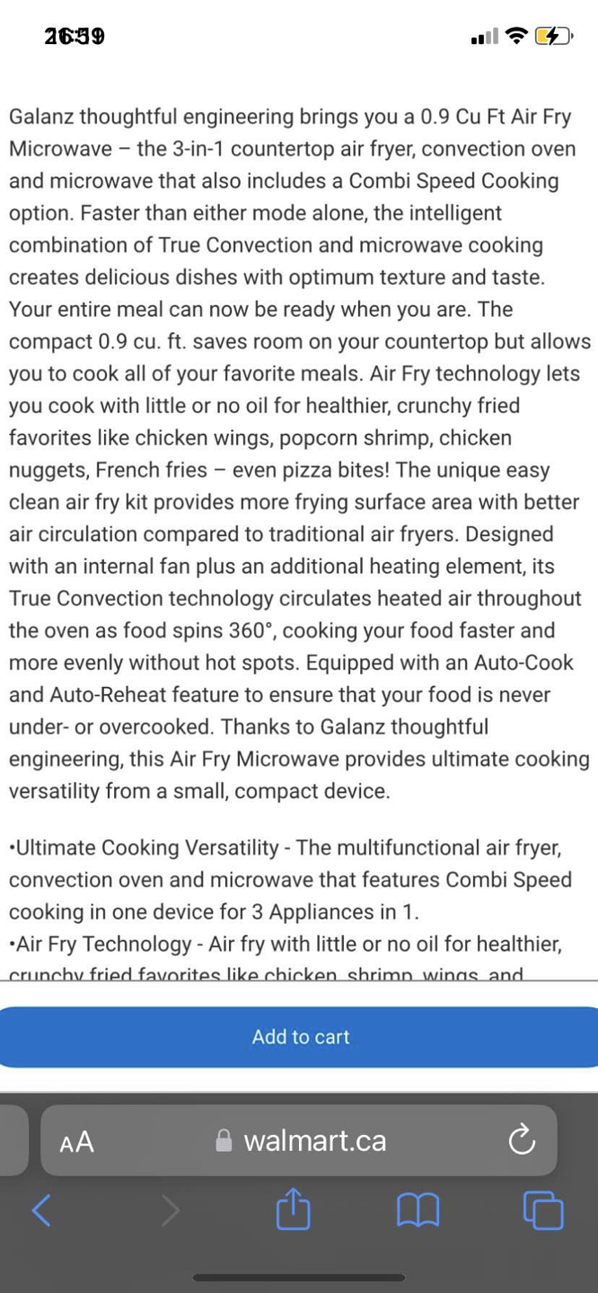 Galanz Microwave & Air Fryer - photo 2