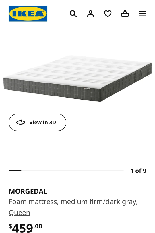 IKEA Queen
Bed white + Mattress  - photo 5