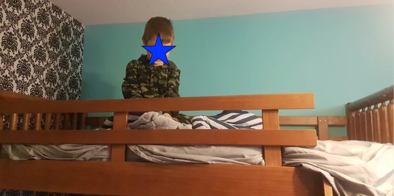 BunkBed Single over double +dresser +nighttable + hidden bed image indicator(3)