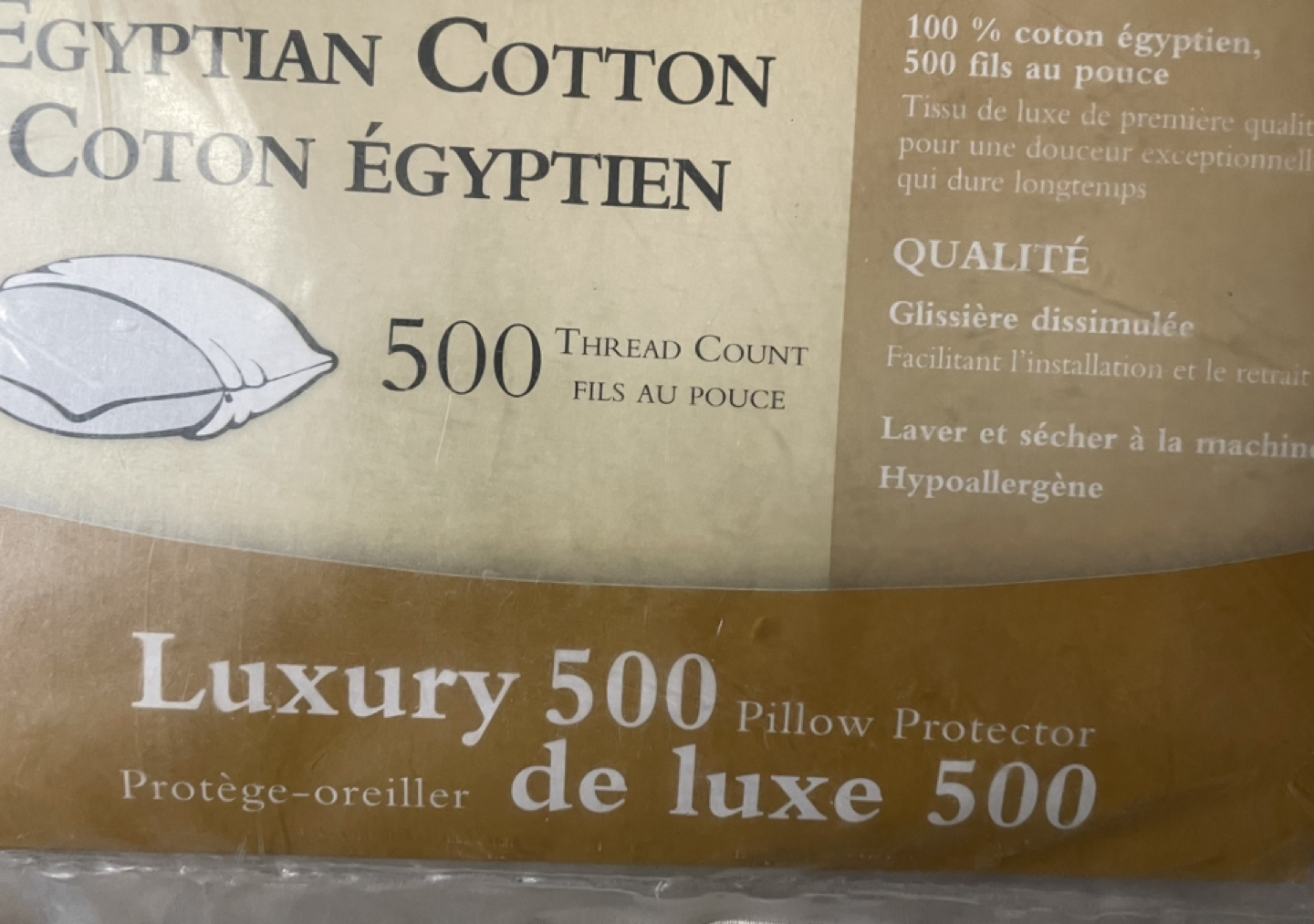 Egyptian cotton 500 thread  count pillow cover image indicator(3)