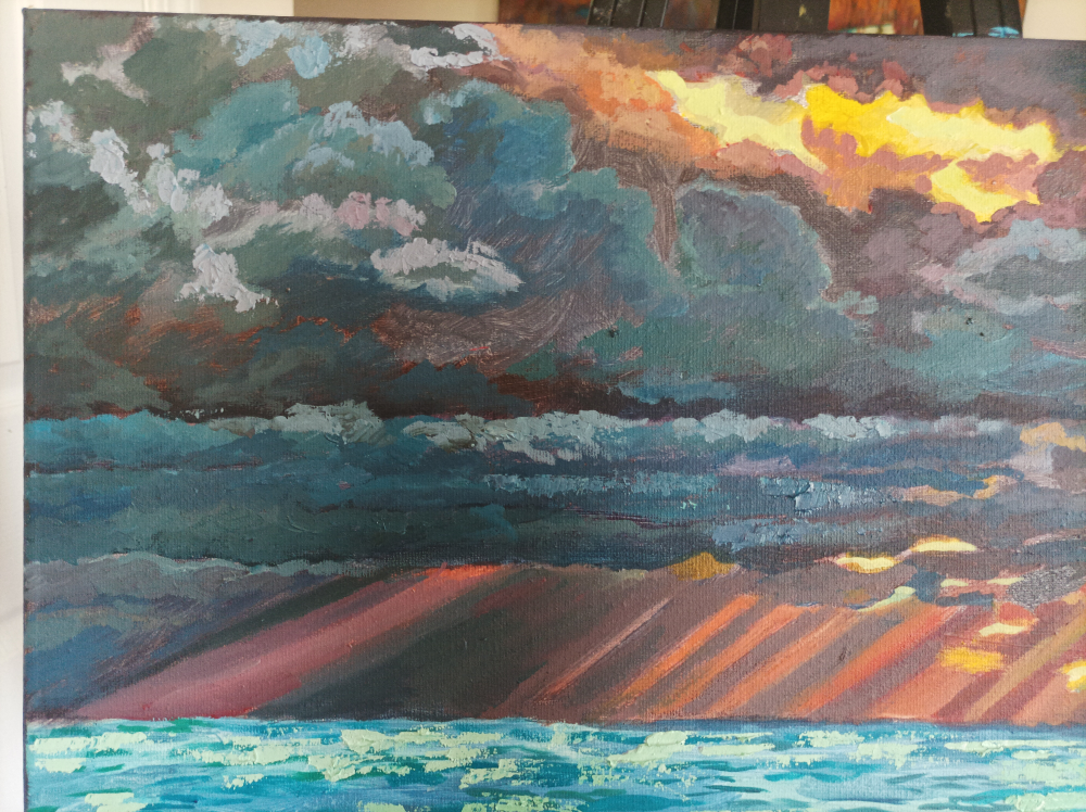 original oil painting 16 by 21" image indicator(3)