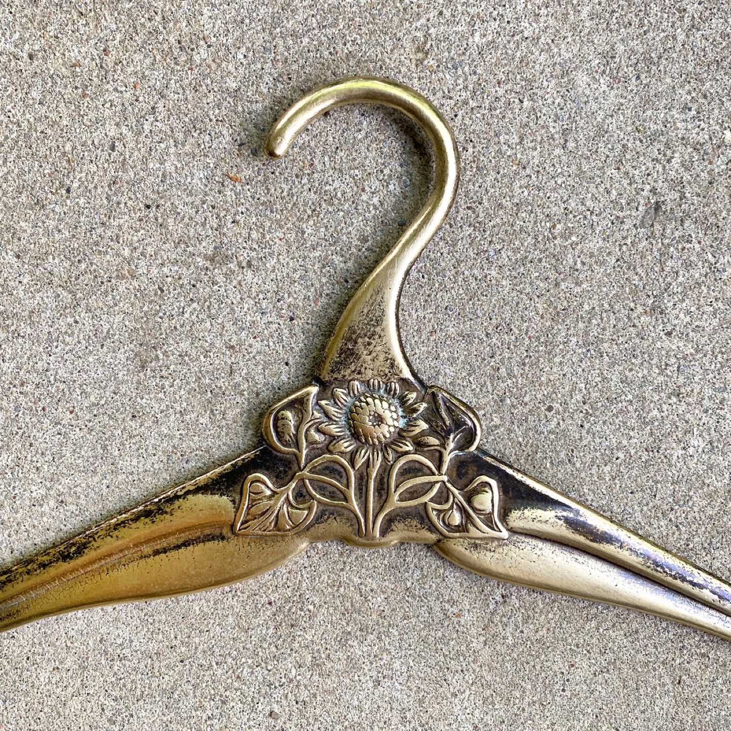 Vintage Art Nouveau Brass Wedding Dress Hanger - photo 2