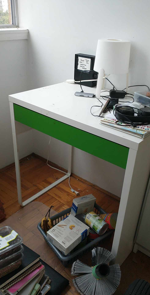 IKEA Office Desk White Green Smaller thumbnail