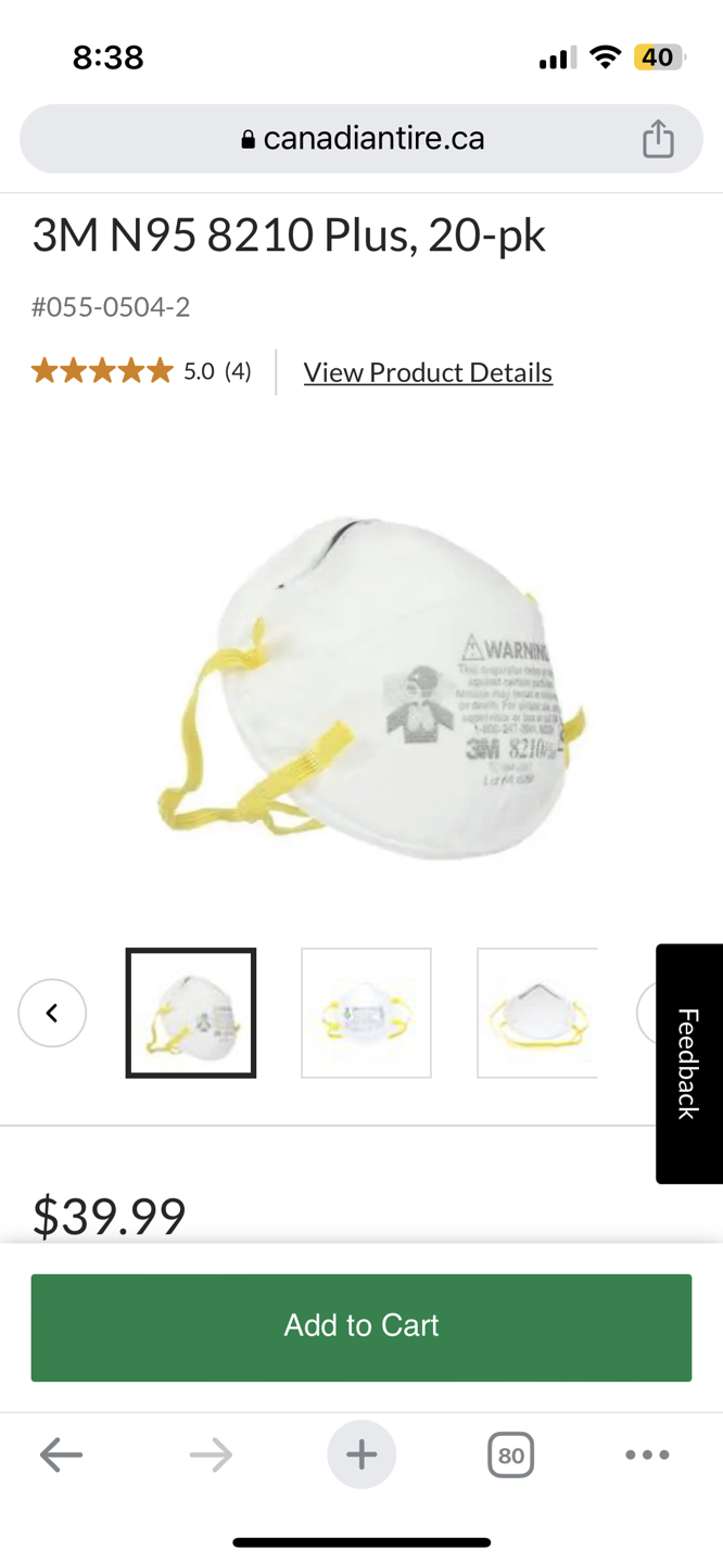 #freecycle 3M 8210 plus N95 mask (24pcs) thumbnail