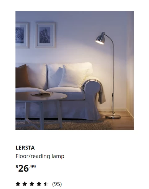 Ikea Lersta floor lamp(+Philps 100w bulb) $12 ($20 for 2) - photo 2