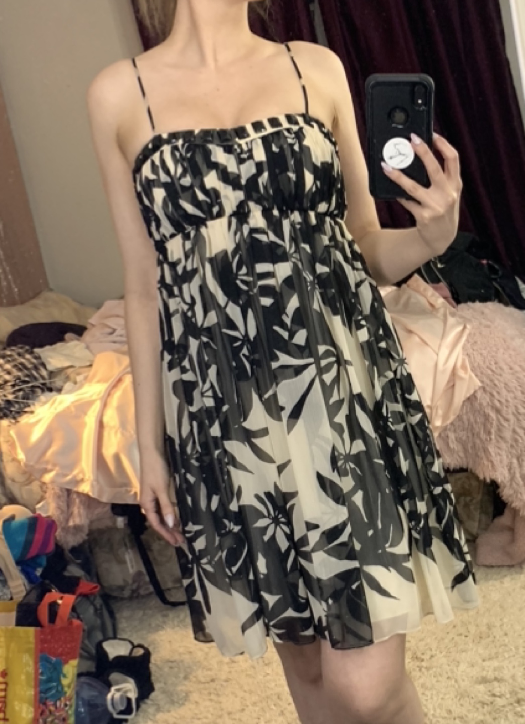 Black and Beige Dress