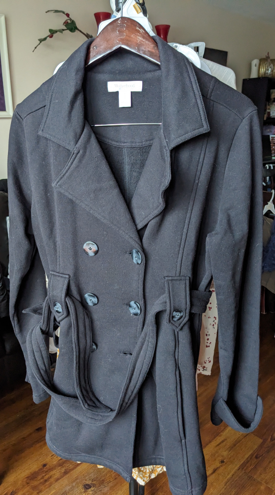 Maternity Coat with belt size Large $25