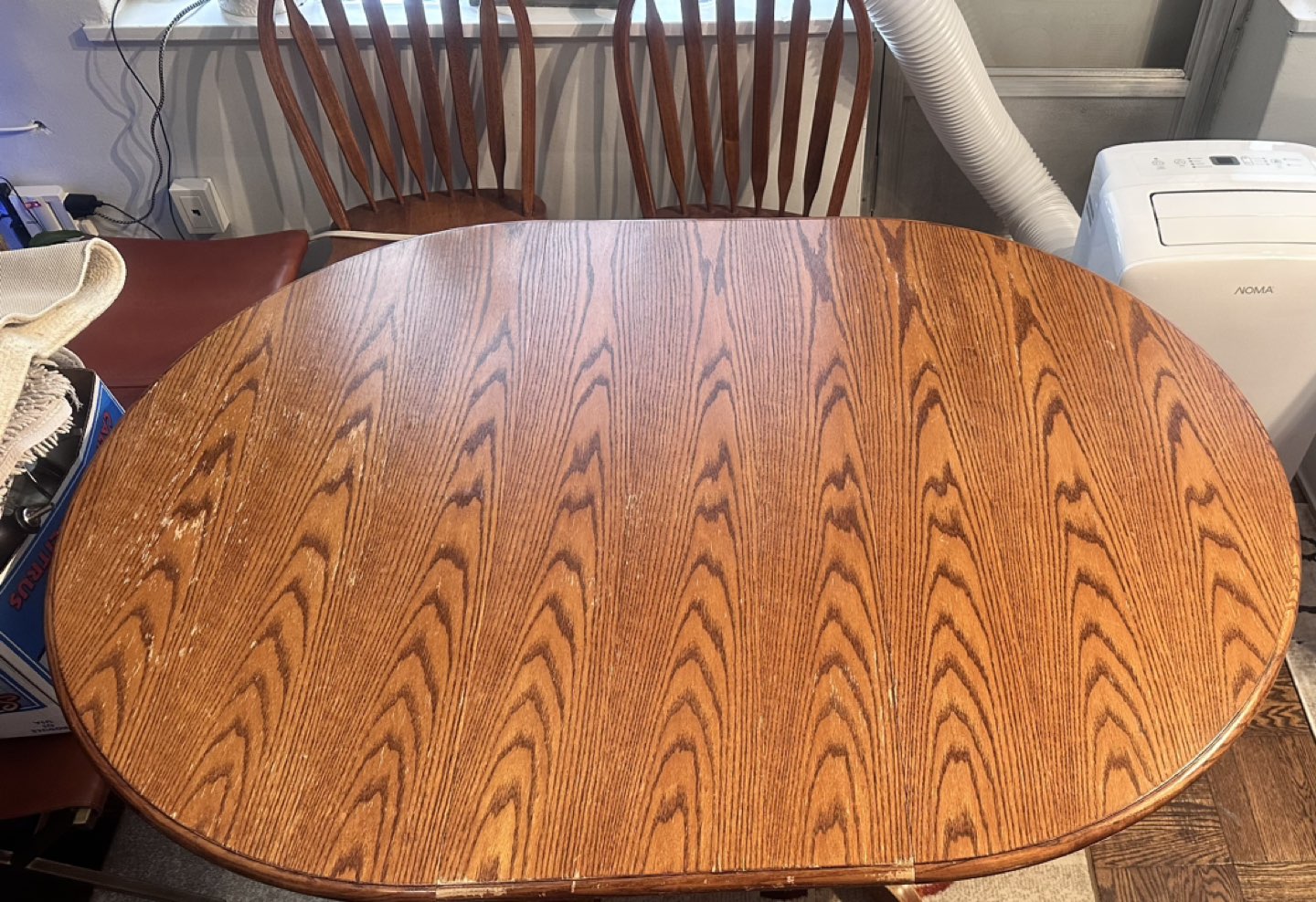Solid wood dining table and chairs
