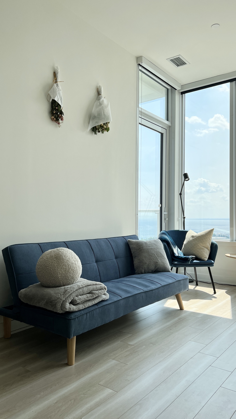 Structube Foldable Futon Couch + Chair thumbnail