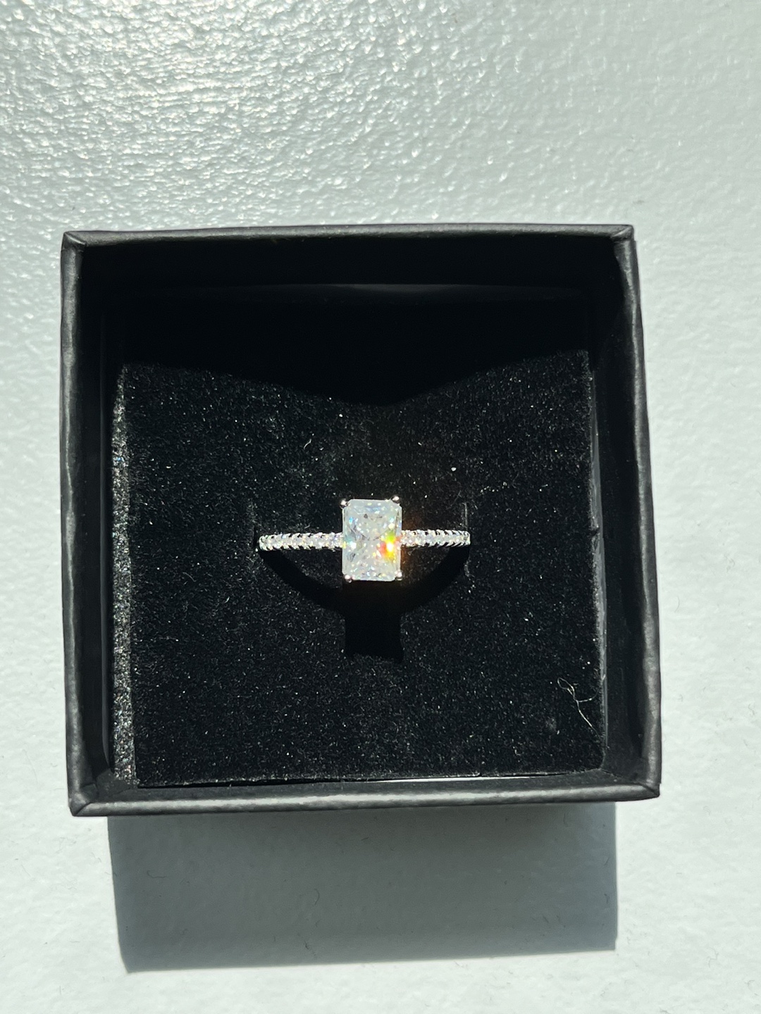 Moissanite ring radiant cut 1ct(new) - photo 2
