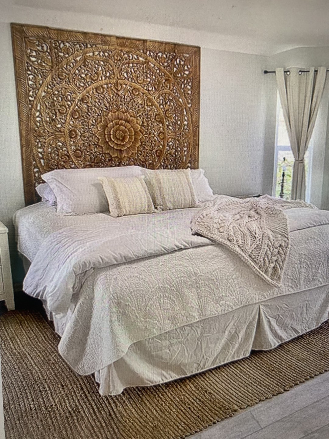 Teak wood carved out wall art image indicator(2)