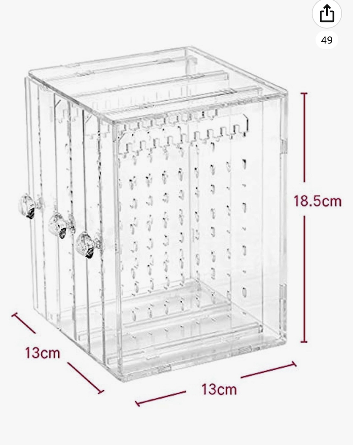Acrylic earring holder