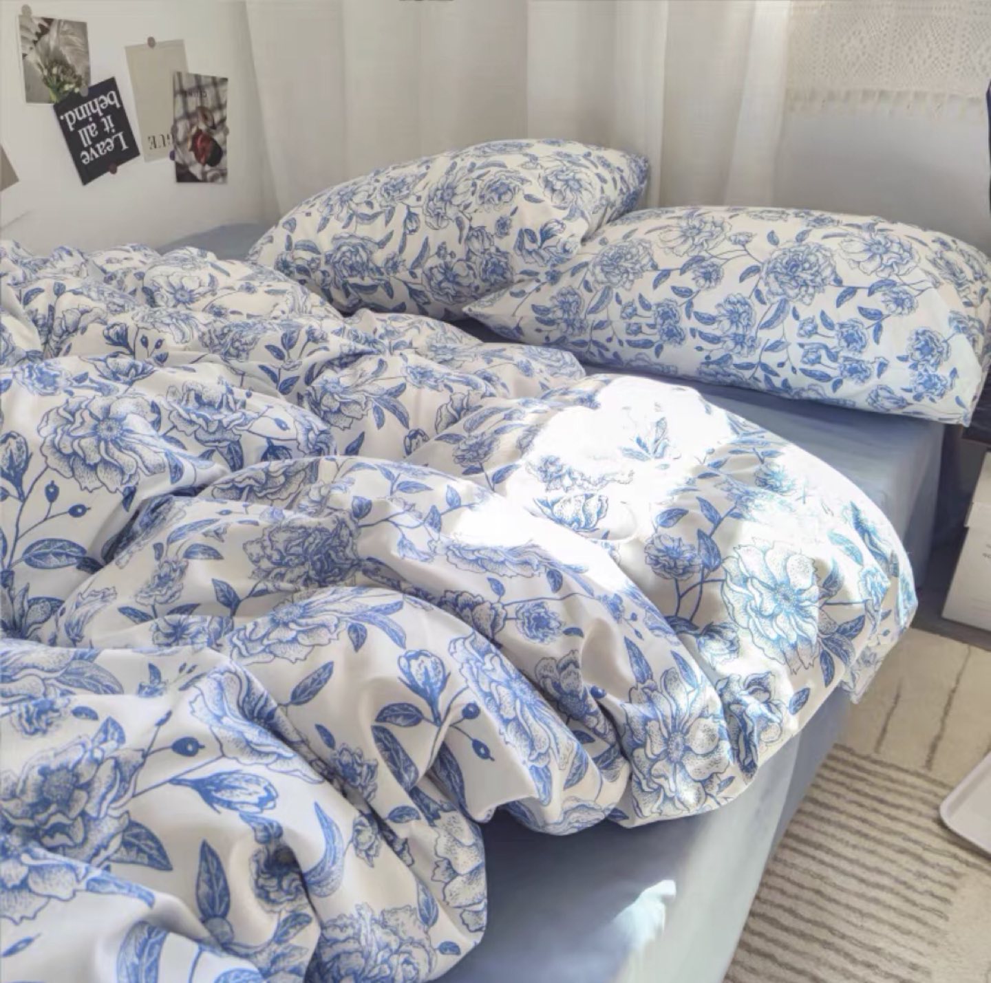 New 4pcs bedding -pillow cases+ duvet cover+ bedding sheet - photo 2