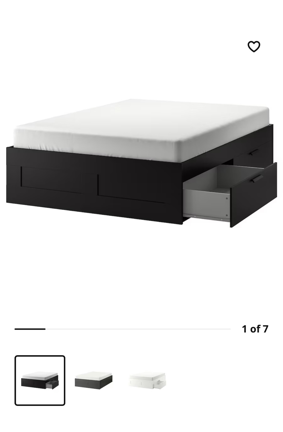 Ikea Queen bed frame (Black)