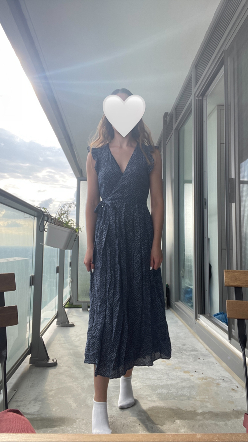 Flowy maxi wrap dress Size S/36 image indicator(3)