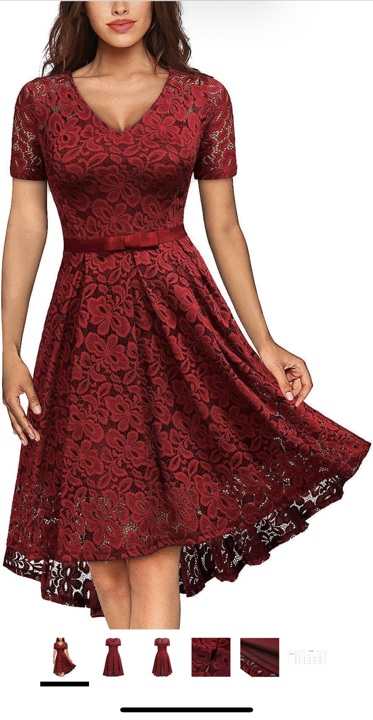 Full Lace Hi-Lo Swing Dress thumbnail