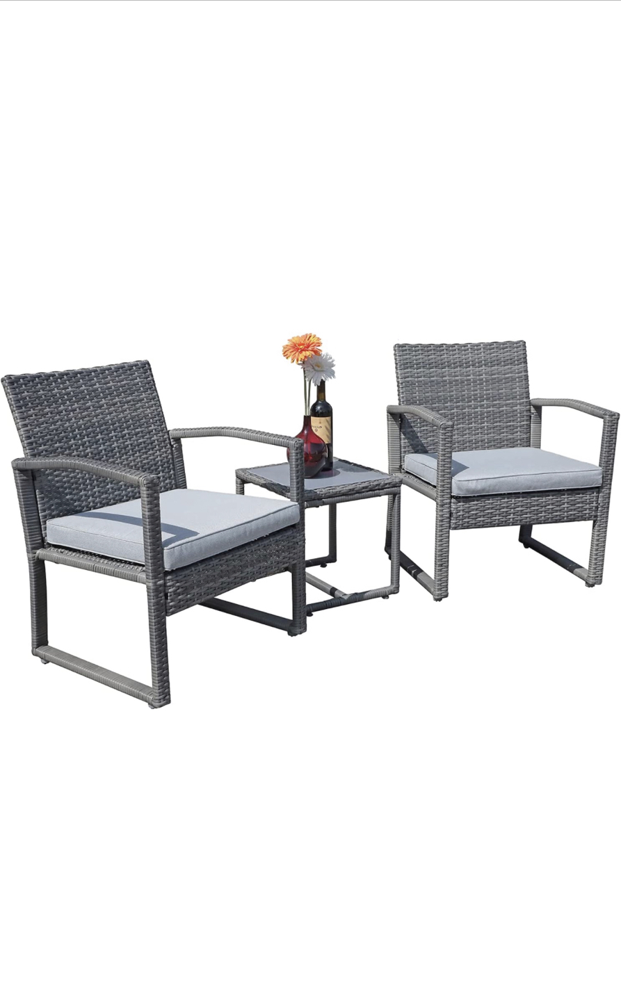 Outdoor chair and table set