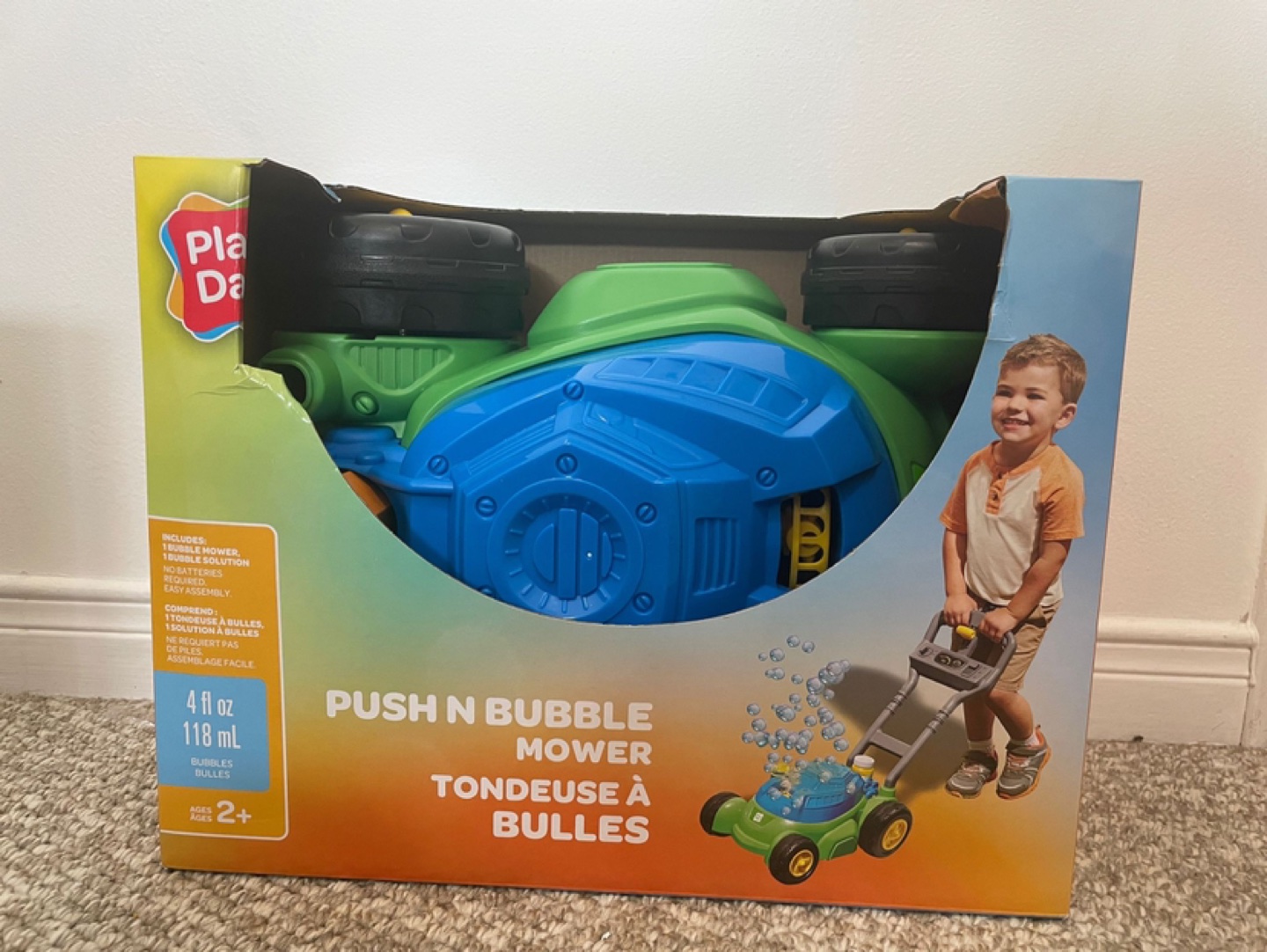 Play Day Kids' Green Bubble N Go Mower Toy thumbnail