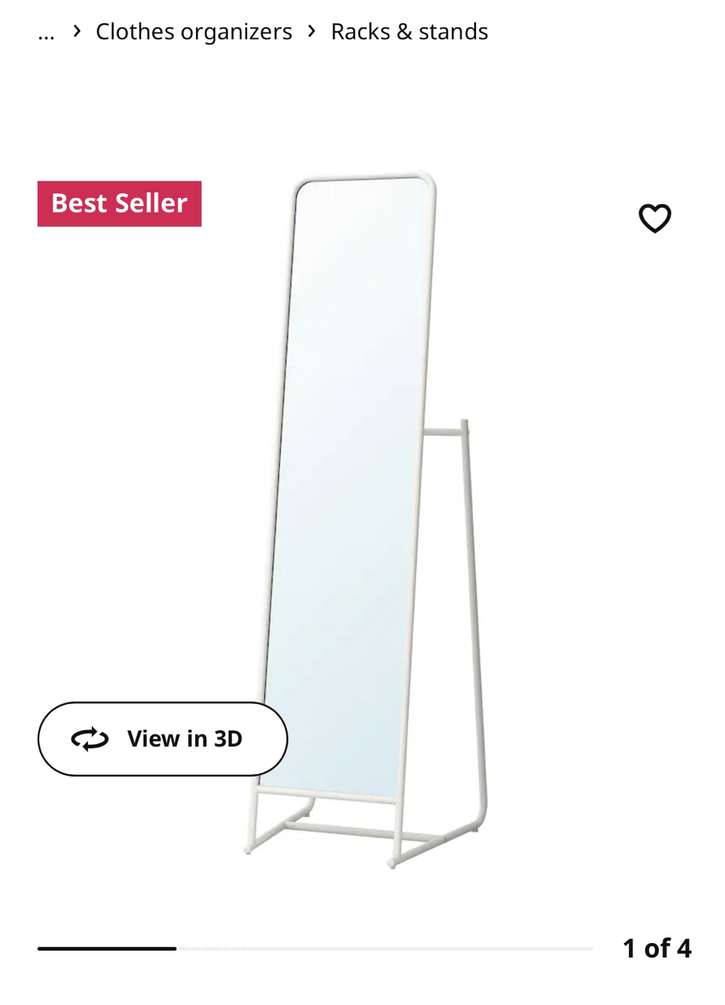 Ikea standing mirror (KNAPPER)