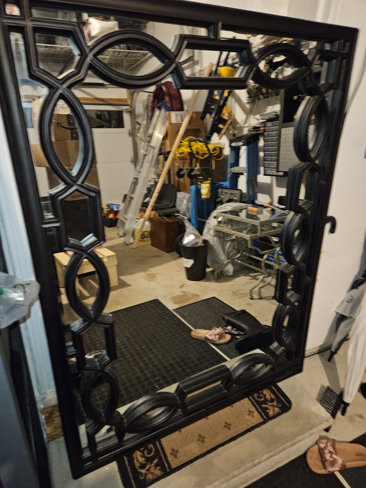 wood frame rectangular larger mirror