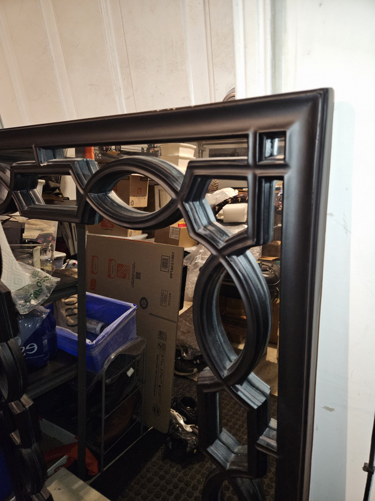 wood frame rectangular larger mirror - photo 2