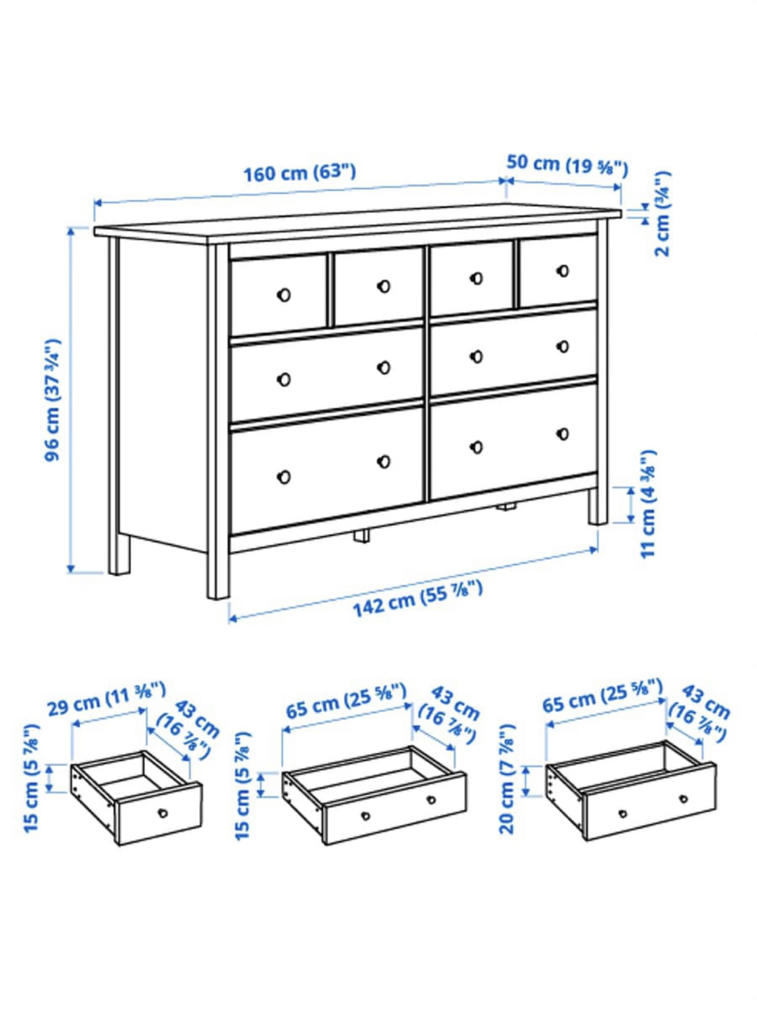 IKEA HEMNES 8-Drawer Dresser - photo 4