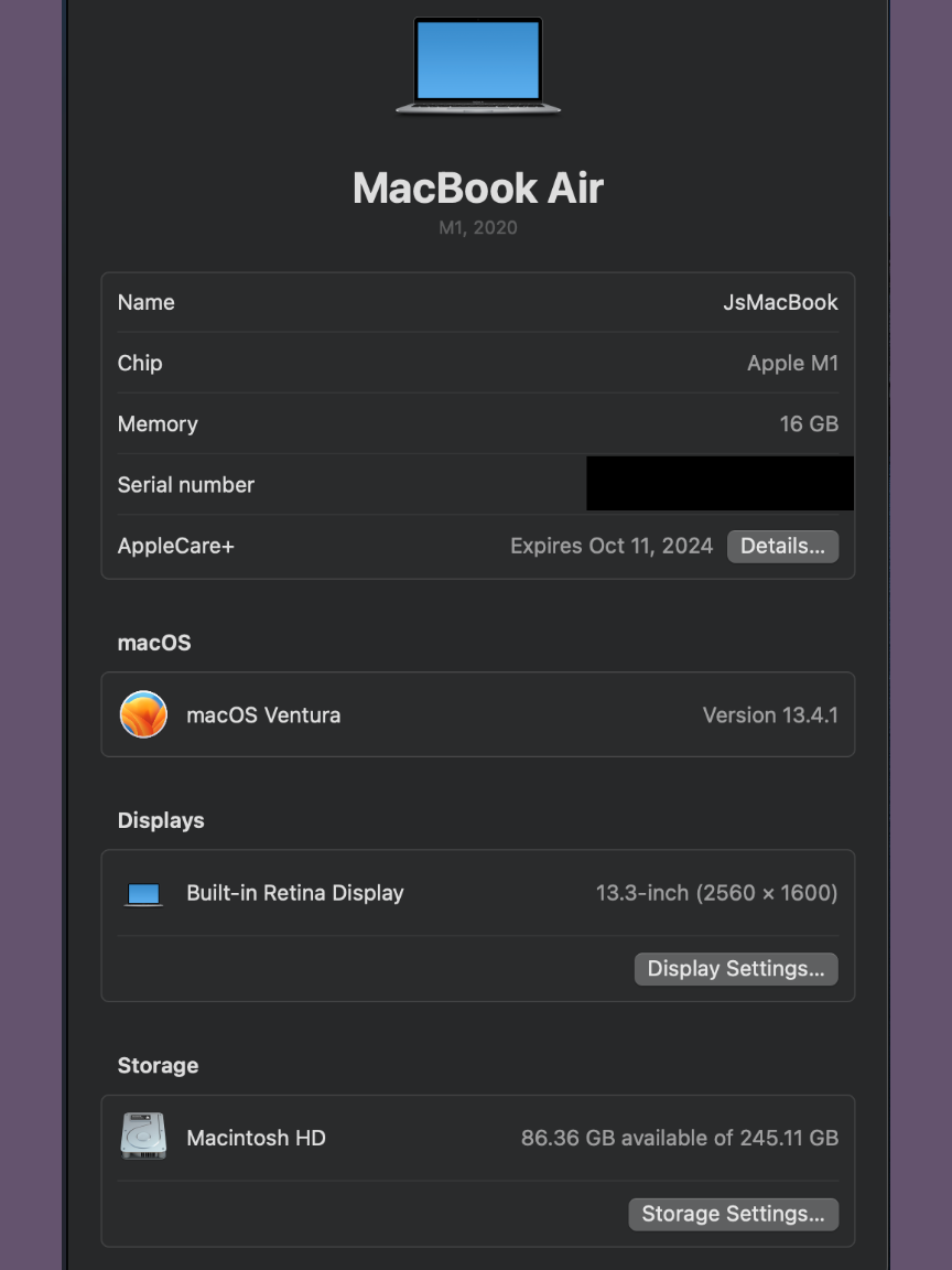 Apple MacBook Air M1 13" 256 GB 16 GB Space Grey (*APPLE CARE+*) - photo 3