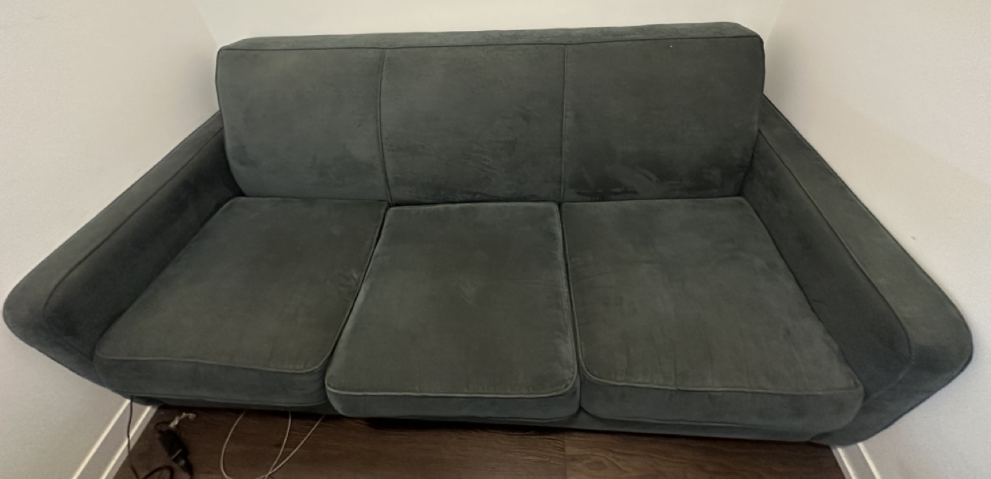 Grey-green couch