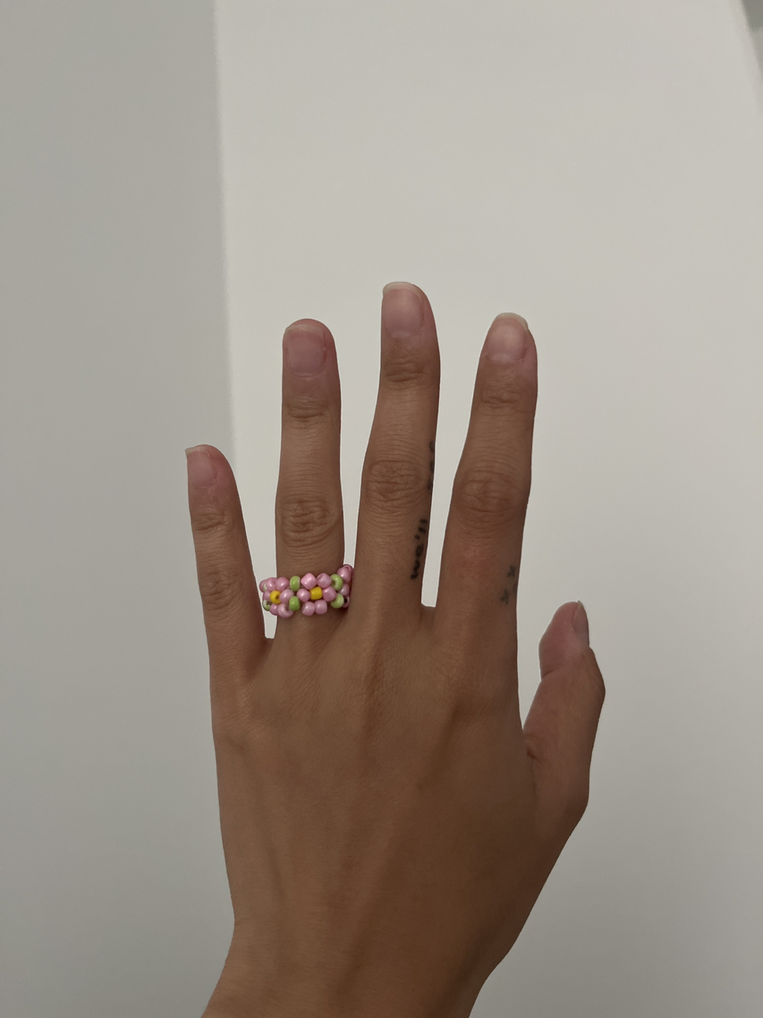 beaded flower ring thumbnail