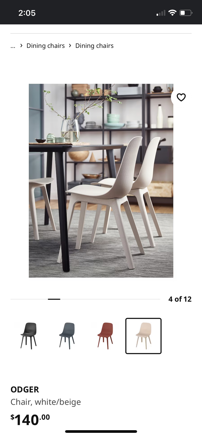 2 IKEA Odger chairs in beige - photo 5