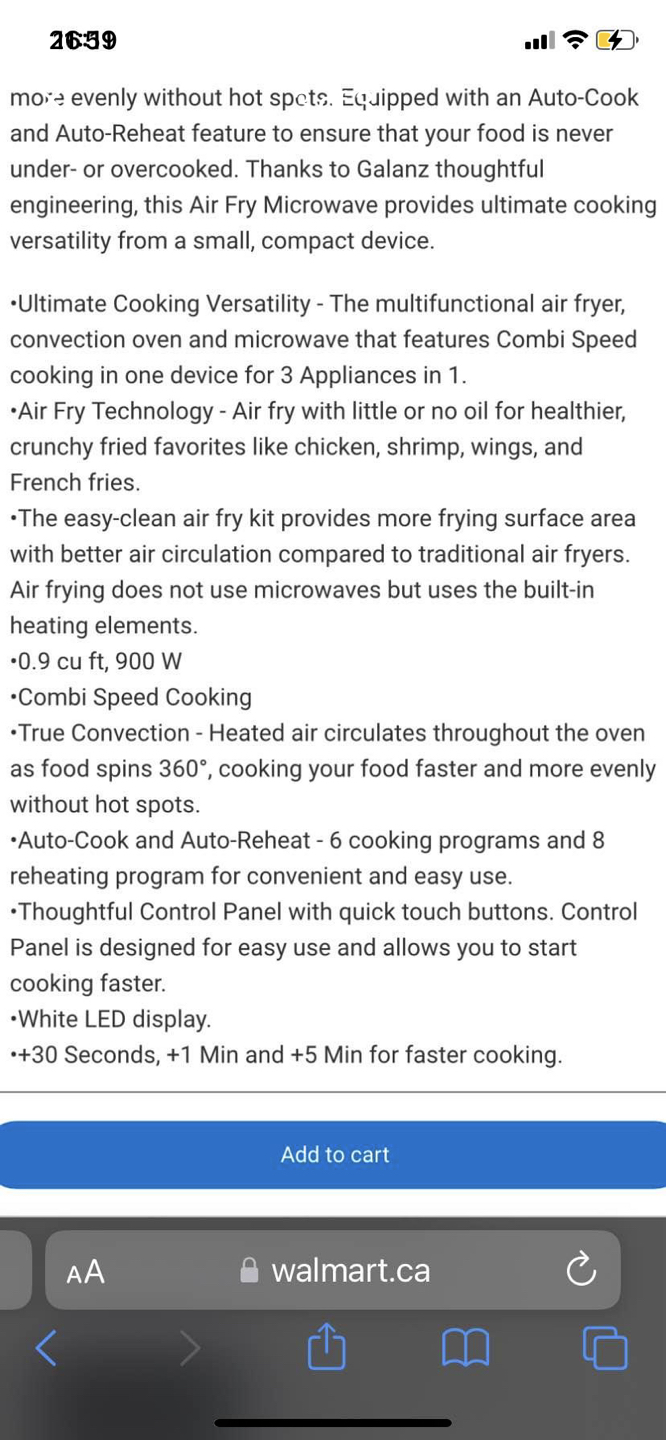 Galanz Microwave & Air Fryer - photo 3