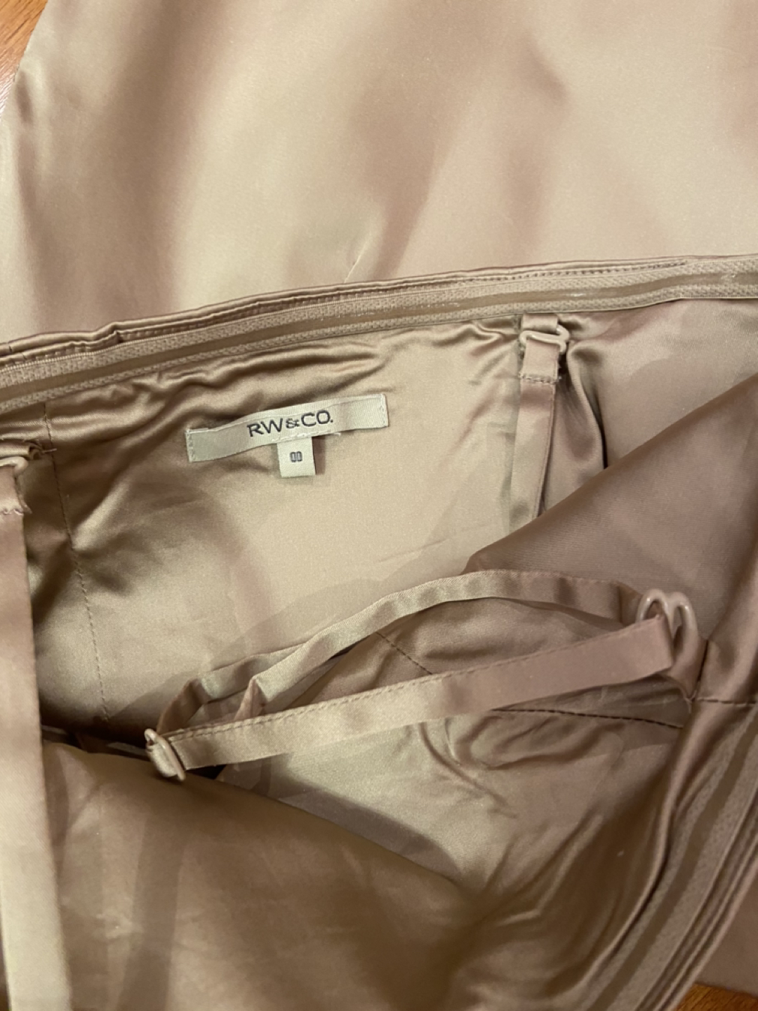 RW & Co Beige Strapless Midi Dress size 00 - photo 4
