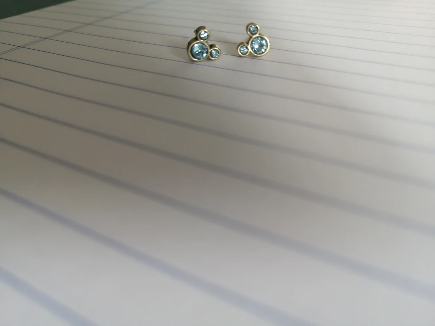 Gold Plated Disney Aquamarine Studs March